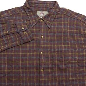 Vintage Territory Ahead Heritage Plaid Shirt Dark Maroon Cotton XLT Y2K